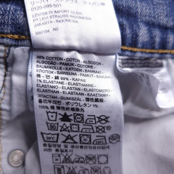 Levi's 515 Bootcut Jeans Size 12 Mid Rise Medium Wash Stretch Embellished Womens - Picture 7 of 9